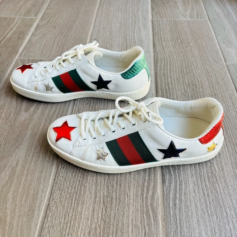 Gucci Ace Stars 452502 Multicolor Unisex Sneakers Shoes size IT/EU M5.5 G W7.5-8